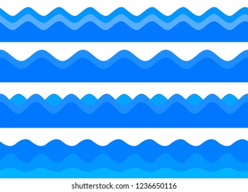 Freshness natural theme, a Fresh Water background of blue. Elements design seamless wave. Abstract wavy Vector illustration eps10