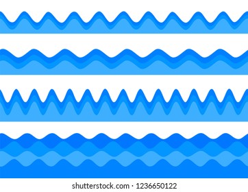 Freshness natural theme, a Fresh Water background of blue. Elements design seamless wave. Abstract wavy Vector illustration eps10