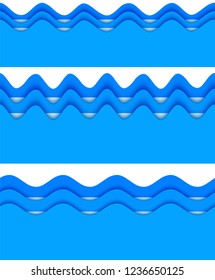 Freshness natural theme, a Fresh Water background of blue. Elements design seamless wave. Abstract wavy Vector illustration eps10