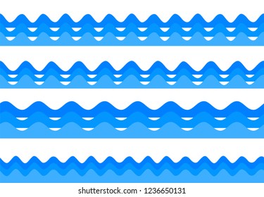 Freshness natural theme, a Fresh Water background of blue. Elements design seamless wave. Abstract wavy Vector illustration eps10