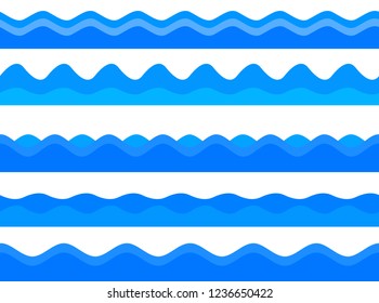 Freshness natural theme, a Fresh Water background of blue. Elements design seamless wave. Abstract wavy for overlaying background of page under meshedge of title front label. Vector illustration eps10