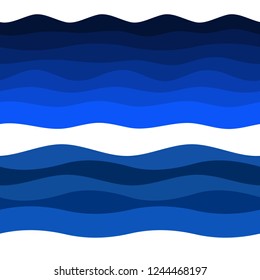 Freshness natural theme, a Fresh Water background of blue. Elements design seamless wave. Abstract wavy for overlaying background of page under meshedge of title front label. Vector illustration eps10