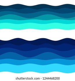 Freshness natural theme, a Fresh Water background of blue. Elements design seamless wave. Abstract wavy for overlaying background of page under meshedge of title front label. Vector illustration eps10