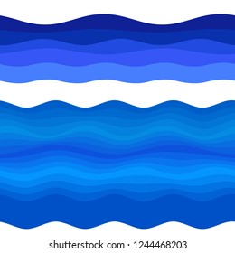 Freshness natural theme, a Fresh Water background of blue. Elements design seamless wave. Abstract wavy for overlaying background of page under meshedge of title front label. Vector illustration eps10