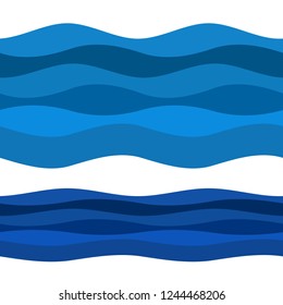 Freshness natural theme, a Fresh Water background of blue. Elements design seamless wave. Abstract wavy for overlaying background of page under meshedge of title front label. Vector illustration eps10