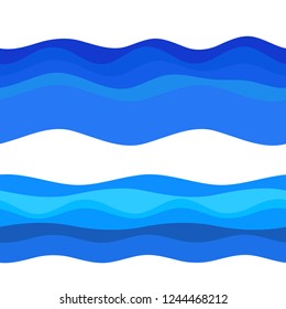 Freshness natural theme, a Fresh Water background of blue. Elements design seamless wave. Abstract wavy for overlaying background of page under meshedge of title front label. Vector illustration eps10