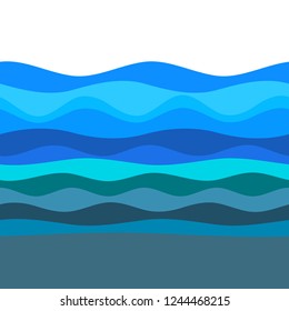 Freshness natural theme, a Fresh Water background of blue. Elements design seamless wave. Abstract wavy for overlaying background of page under meshedge of title front label. Vector illustration eps10