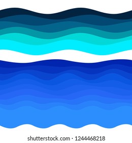 Freshness natural theme, a Fresh Water background of blue. Elements design seamless wave. Abstract wavy for overlaying background of page under meshedge of title front label. Vector illustration eps10