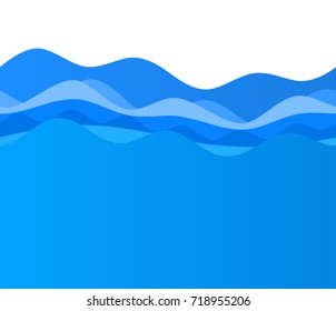 Freshness natural theme, a Fresh Water background of blue. Elements design. Abstract wavy for overlaying background of page under meshedge of title front label spa products. Vector illustration eps 10