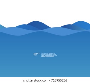 Freshness natural theme, a Fresh Water background of blue. Elements design. Abstract wavy for overlaying background of page under meshedge of title front label spa products. Vector illustration eps 10