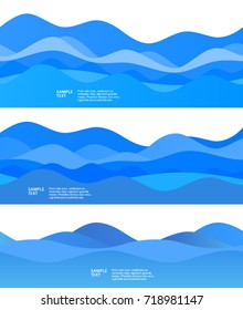 Freshness natural theme, a Fresh Water background of blue. Elements design. Abstract wavy for overlaying background of page under meshedge of title front label spa products. Vector illustration eps 10