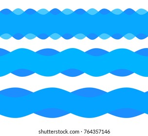 Freshness natural theme, a Fresh Water background of blue. Elements design seamless wave. Abstract wavy for overlaying background of page under meshedge of title front label. Vector illustration eps10