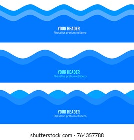 Freshness natural theme, a Fresh Water background of blue. Elements design seamless wave. Abstract wavy for overlaying background of page under meshedge of title front label. Vector illustration eps10