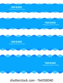 Freshness natural theme, a Fresh Water background of blue. Elements design seamless wave. Abstract wavy for overlaying background of page under meshedge of title front label. Vector illustration eps10