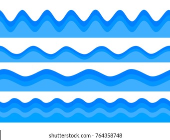 Freshness natural theme, a Fresh Water background of blue. Elements design seamless wave. Abstract wavy for overlaying background of page under meshedge of title front label. Vector illustration eps10