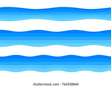 Freshness natural theme, a Fresh Water background of blue. Elements design seamless wave. Abstract wavy for overlaying background of page under meshedge of title front label. Vector illustration eps10