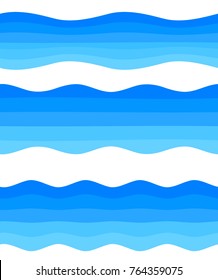 Freshness natural theme, a Fresh Water background of blue. Elements design seamless wave. Abstract wavy for overlaying background of page under meshedge of title front label. Vector illustration eps10