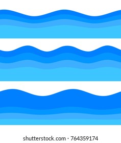 Freshness natural theme, a Fresh Water background of blue. Elements design seamless wave. Abstract wavy for overlaying background of page under meshedge of title front label. Vector illustration eps10