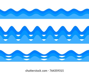 Freshness natural theme, a Fresh Water background of blue. Elements design seamless wave. Abstract wavy for overlaying background of page under meshedge of title front label. Vector illustration eps10