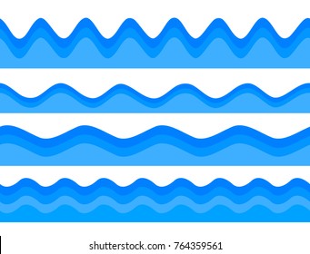 Freshness natural theme, a Fresh Water background of blue. Elements design seamless wave. Abstract wavy for overlaying background of page under meshedge of title front label. Vector illustration eps10