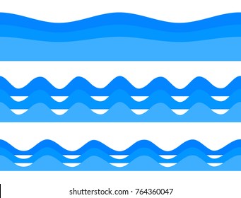 Freshness natural theme, a Fresh Water background of blue. Elements design seamless wave. Abstract wavy for overlaying background of page under meshedge of title front label. Vector illustration eps10