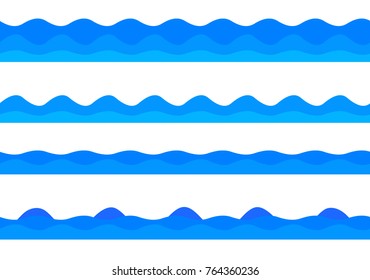 Freshness natural theme, a Fresh Water background of blue. Elements design seamless wave. Abstract wavy for overlaying background of page under meshedge of title front label. Vector illustration eps10