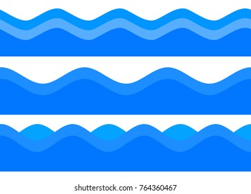 Freshness natural theme, a Fresh Water background of blue. Elements design seamless wave. Abstract wavy for overlaying background of page under meshedge of title front label. Vector illustration eps10