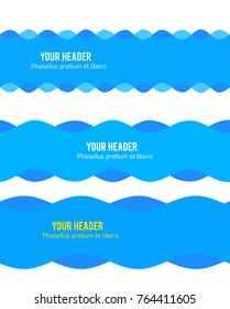 Freshness natural theme, Fresh Water background blue. Elements design seamless wave. Abstract wavy for overlaying background of page under title front label spa products. Vector illustration eps 10