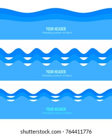 Freshness natural theme, Fresh Water background blue. Elements design seamless wave. Abstract wavy for overlaying background of page under title front label spa products. Vector illustration eps 10