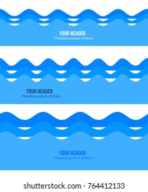 Freshness natural theme, Fresh Water background blue. Elements design seamless wave. Abstract wavy for overlaying background of page under title front label spa products. Vector illustration eps 10