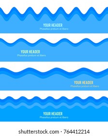 Freshness natural theme, Fresh Water background blue. Elements design seamless wave. Abstract wavy for overlaying background of page under title front label spa products. Vector illustration eps 10