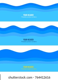 Freshness natural theme, Fresh Water background blue. Elements design seamless wave. Abstract wavy for overlaying background of page under title front label spa products. Vector illustration eps 10