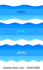 Freshness natural theme, Fresh Water background blue. Elements design seamless wave. Abstract wavy for overlaying background of page under title front label spa products. Vector illustration eps 10