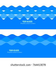 Freshness natural theme, Fresh Water background blue. Elements design seamless wave. Abstract wavy for overlaying background of page under title front label spa products. Vector illustration eps 10