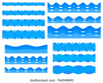 Freshness natural theme, Fresh Water background blue. Set elements design seamless wave. Abstract wavy for overlaying background of page under title front label spa products. Vector illustration eps10