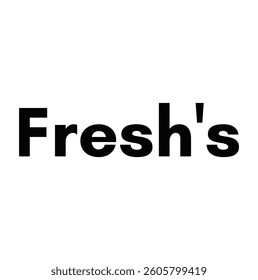 Fresh's text for T-shirt and other use on white background.