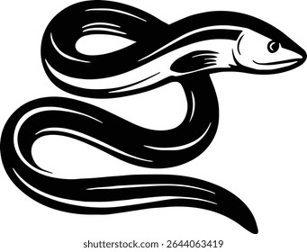 Freshwater eel design - Eel fish design isolated on transparent background