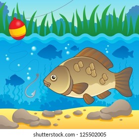 Süßwasserfische Thema Bild 2 - Vektorgrafik.