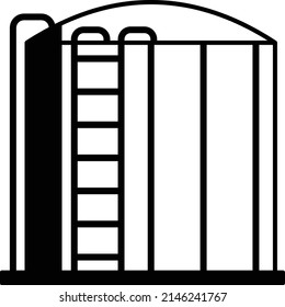 Freshwater Storage Silo Concept vector icon design, Water Treatment and Purification Plant symbol, Environment Friendly Industry Sign, Desalination Biotechnology stock illustration