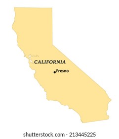 Fresno, California locate map