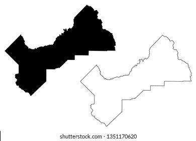 Fresno County, California (Counties in California, United States of America,USA, U.S., US) map vector illustration, scribble sketch Fresno map