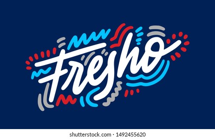 Fresno handwritten city name.Modern Calligraphy Hand Lettering for Printing,background ,logo, for posters, invitations, cards, etc. Typography vector.