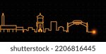 Fresno Light Streak Skyline Profile