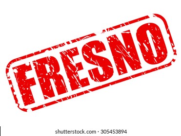 FRESNO red stamp text on white