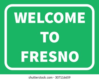 Fresno road sign background. Vector illustration EPS8