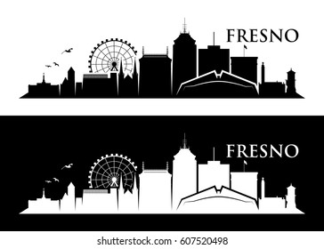 Fresno skyline - California - vector illustration