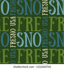 Fresno, USA seamless pattern