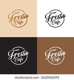 FRESSO relax cafe logo design