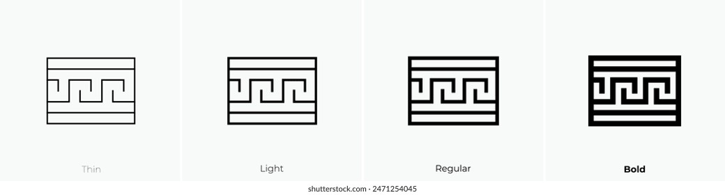 fret icon. Thin, Light Regular And Bold style design isolated on white background