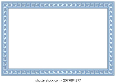 Fret pattern vector design frame.